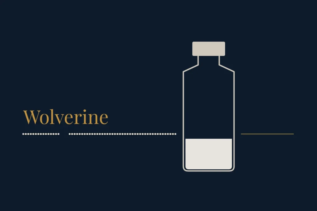 Compound Profiles card: a vial with two residue chains of 43 and 15 on a gold rule